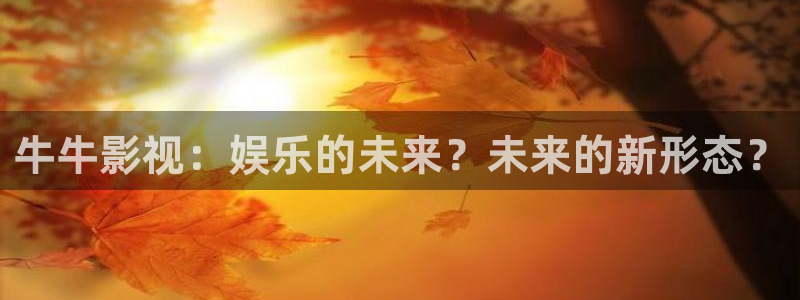 上海麦田：牛牛影视：娱乐的未来？未来的新形态？